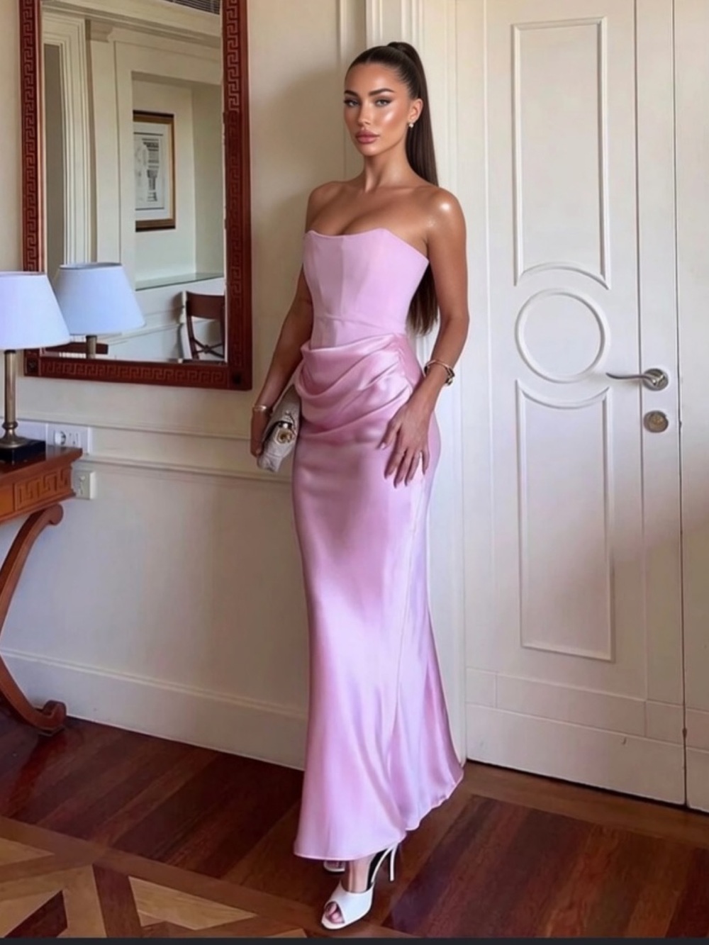 HOUSE OF CB 'Persephone' Rose Shadow Strapless Corset Maxi/XSmall (US 2-4)  $329